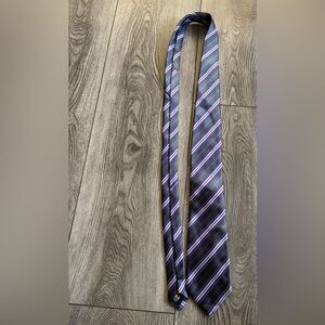 Brand Q Elegant Striped Purple Tie